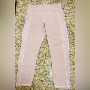 FABLETICS Powerhold Leggings with Mesh Size:Medium Light Pink